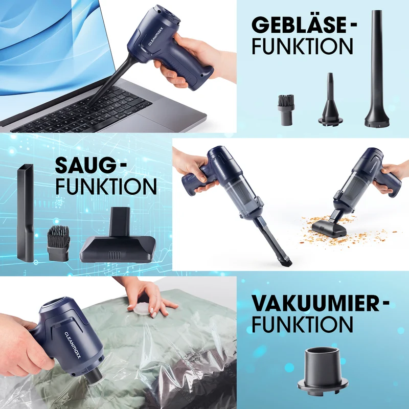 2in1-Akkusauger mit Saug- & Gebläsefunktion