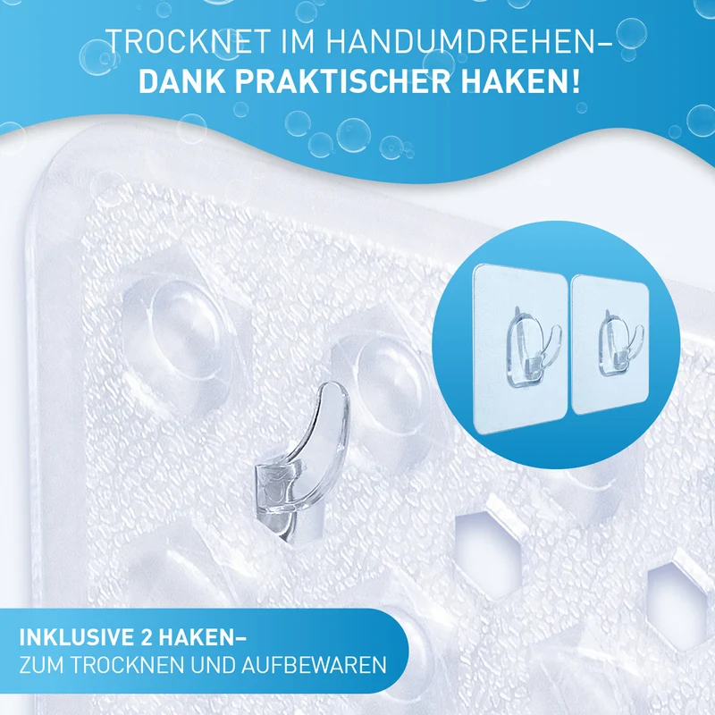 Badewannenmatte 88 x 40 cm – Transparent