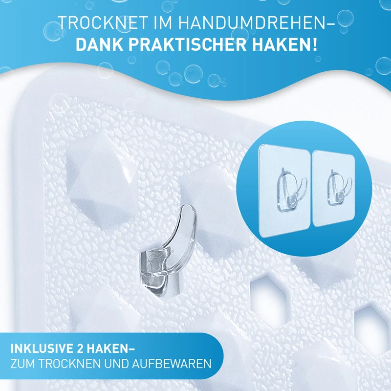 Badewannenmatte 88 x 40 cm – Weiß
