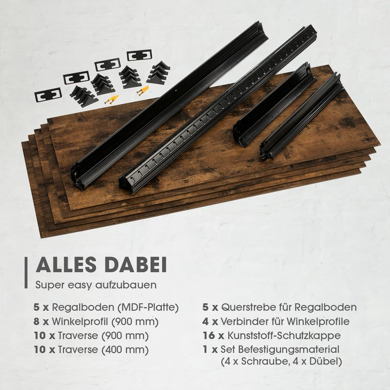 2 in 1 Schwerlastregal & Werkbank - 2er-Set - 180 x 90 x 40 cm - Holzoptik