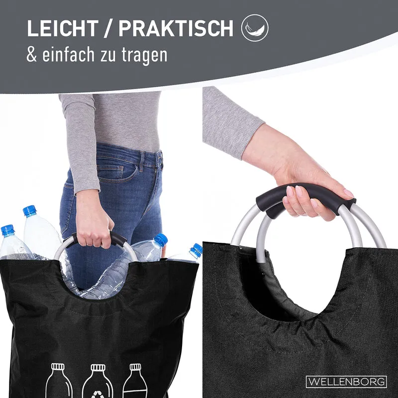 Faltbarer Pfandflaschen Sammelbehälter - Grau