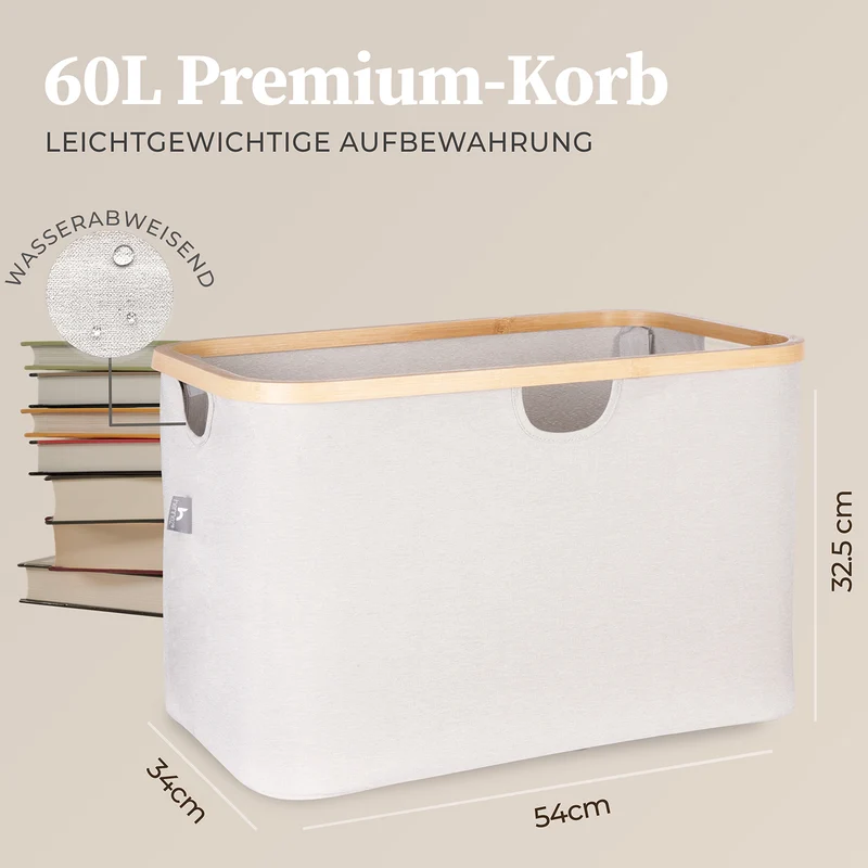 Aufbewahrungskorb "Adrian" 60 l - Beige/Hellgrau