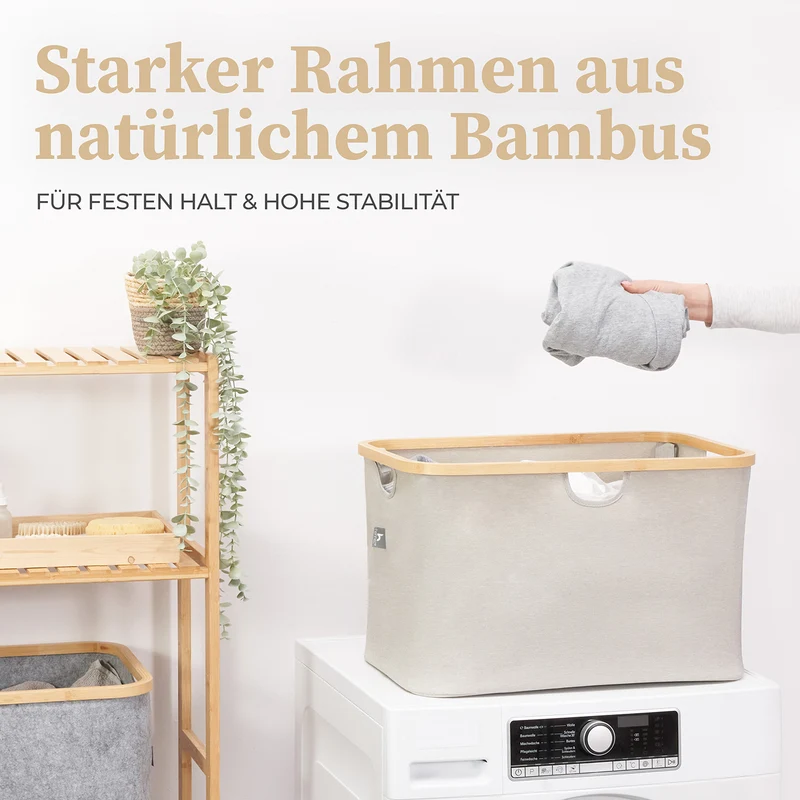 Aufbewahrungskorb "Adrian" 60 l - Beige/Hellgrau