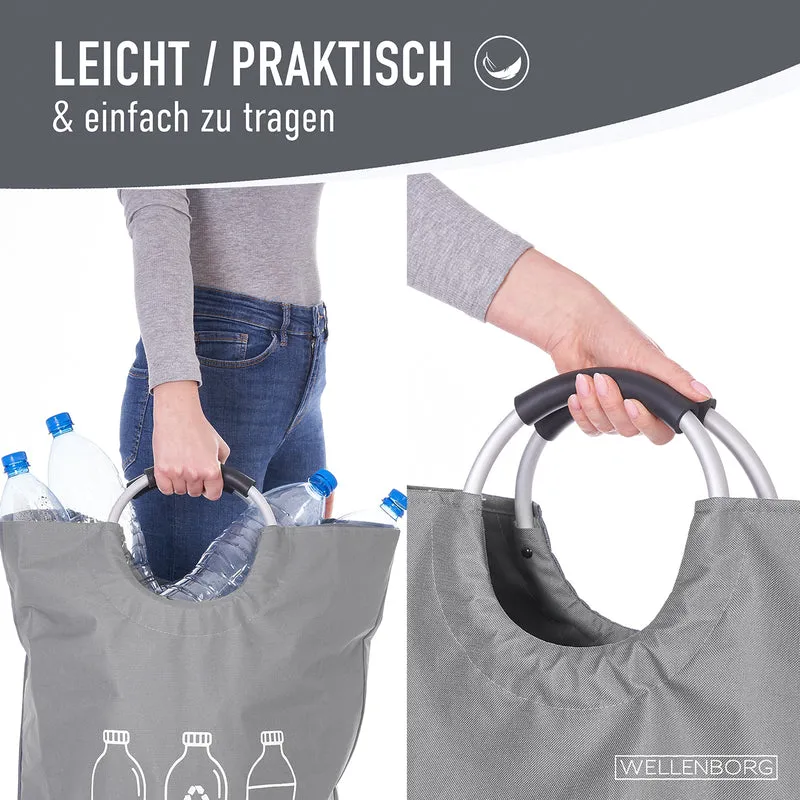Faltbarer Pfandflaschen Sammelbehälter - Grau