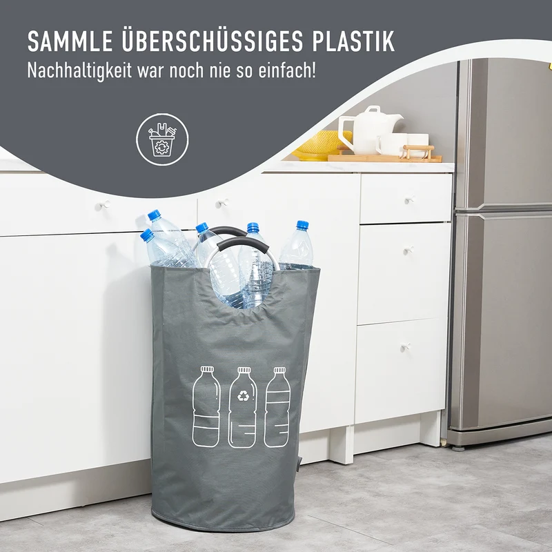Faltbarer Pfandflaschen Sammelbehälter - Grau