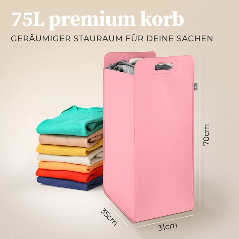 Filz-Aufbewahrungskorb "Katy" 75 l - Rosa