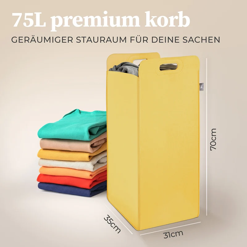 Filz-Aufbewahrungskorb "Katy" 75 l - Gelb