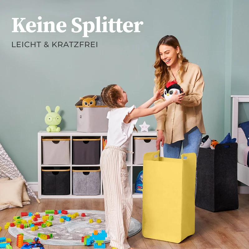 Filz-Aufbewahrungskorb "Katy" 75 l - Gelb