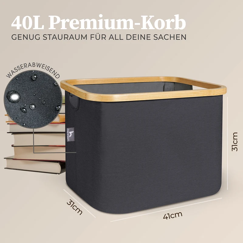 Aufbewahrungskorb "Adrian" 40 l - Dunkelgrau