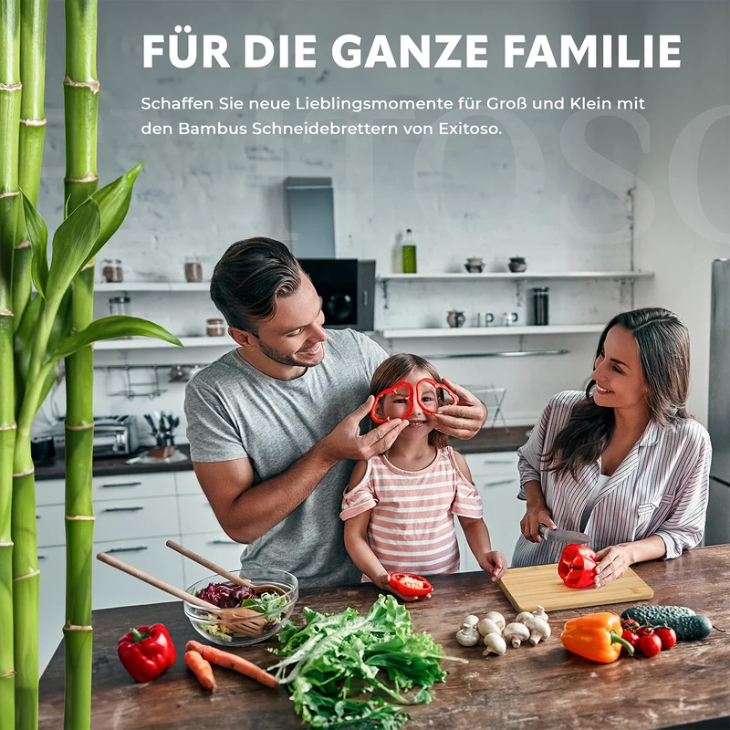 Schneidebretter aus Bambus - 6er-Set