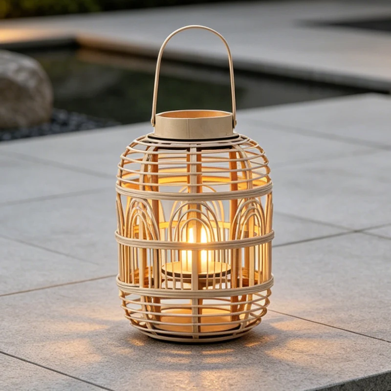Dekorative Rattan-Laterne Karnz