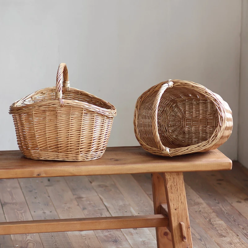 Aufbewahrungskorb aus natürlichem Rattan Karnz