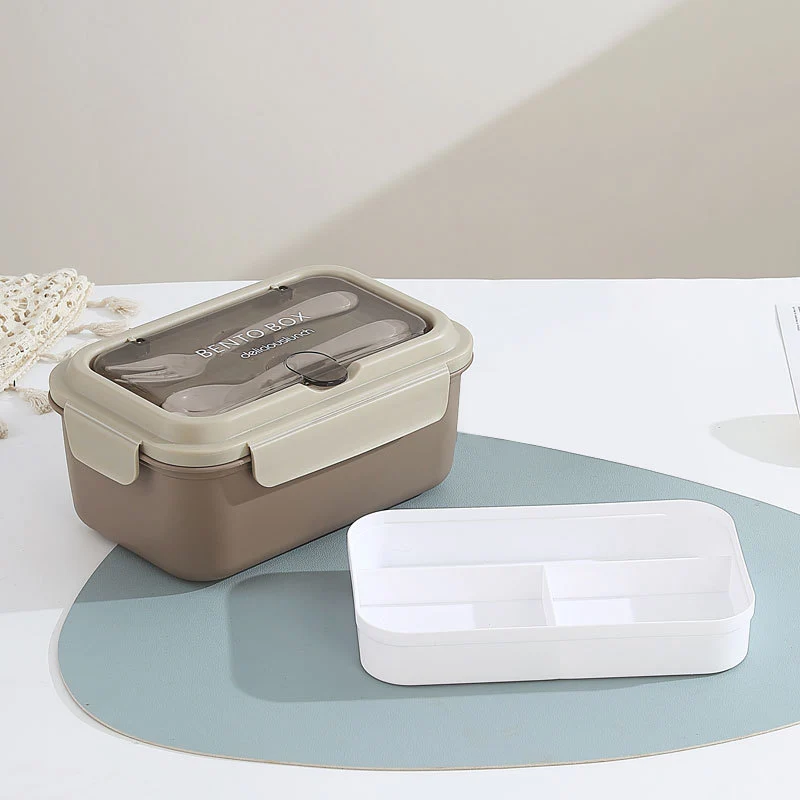 Multi-Compartment Bento Lunchbox mit integrierten Besteck