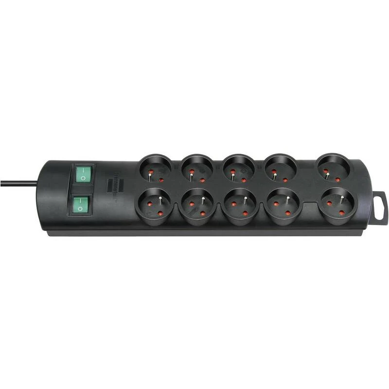 B-Ware Brennenstuhl 1153304120 Steckdosenleiste mit Schalter 10fach Schwarz 14 STÜCK