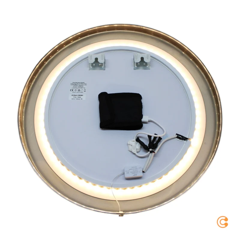 B-Ware Paul Neuhaus Wandspiegel Spiegel LED VIDRO grau Powerbank Schalter Glas Metall