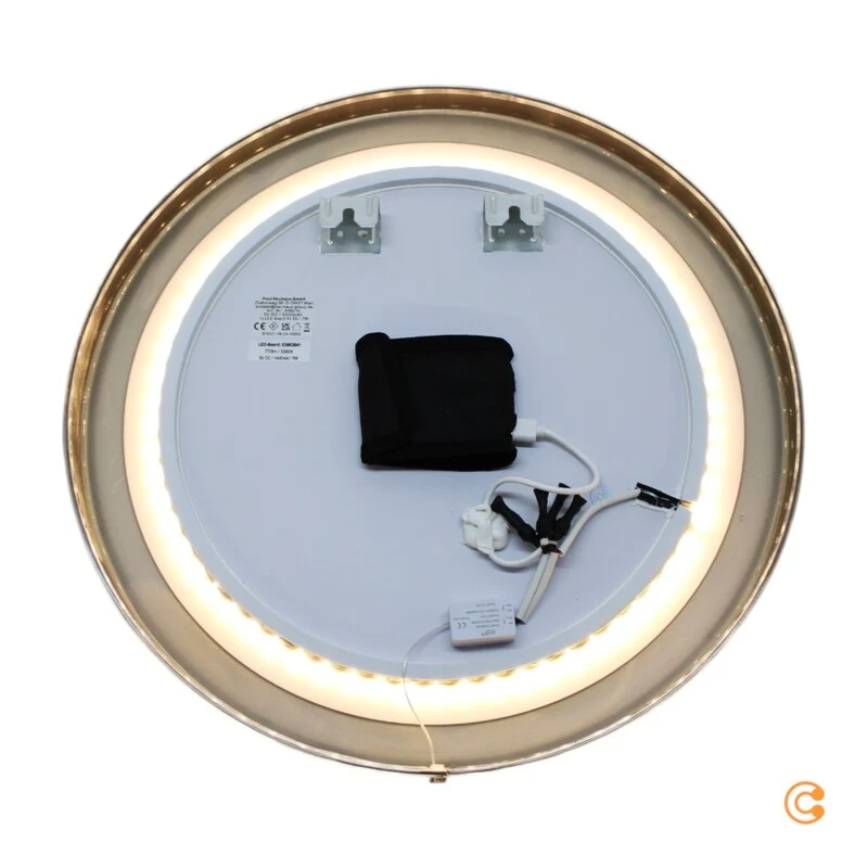 B-Ware Paul Neuhaus Wandspiegel Spiegel LED VIDRO grau Powerbank Schalter Glas Metall