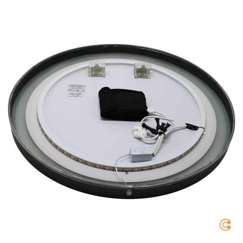 B-Ware Paul Neuhaus Wandspiegel Spiegel LED VIDRO grau Powerbank Schalter Glas Metall