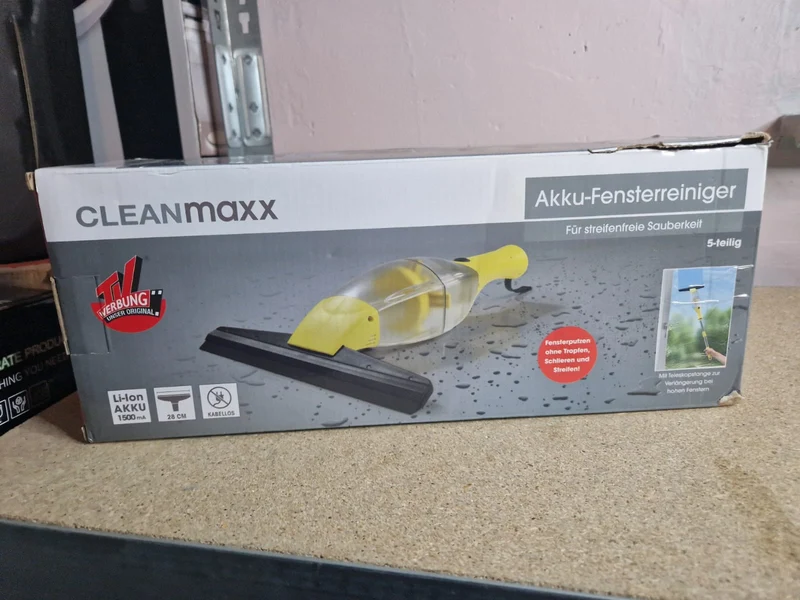 Cleanmaxx Akku - Fensterreiniger 5 Teilig 360° streifenfreie Reinigung