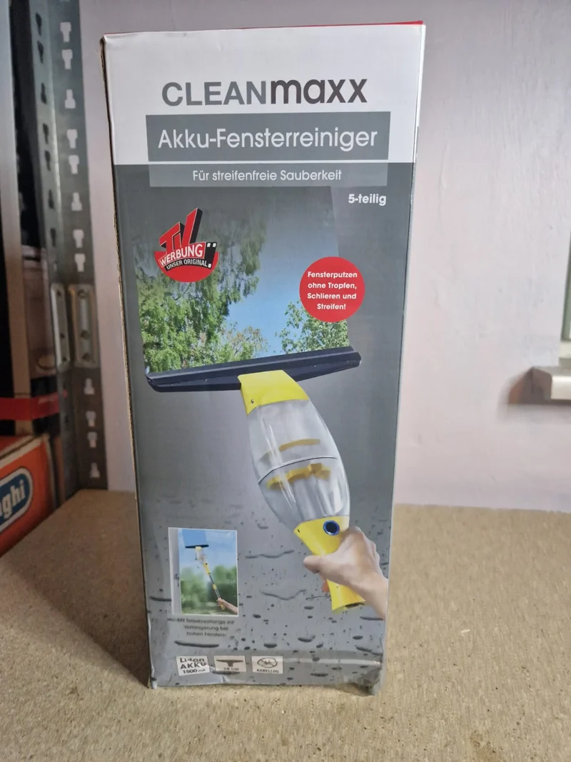 Cleanmaxx Akku - Fensterreiniger 5 Teilig 360° streifenfreie Reinigung