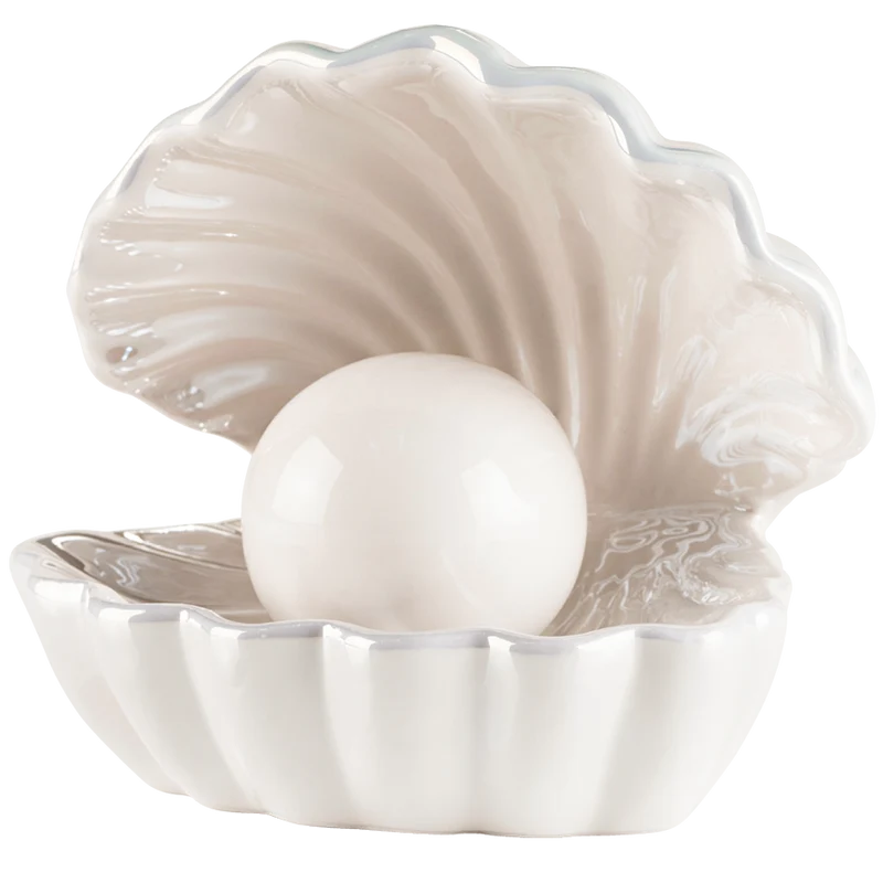 Deko-LED in weißer Muschelform