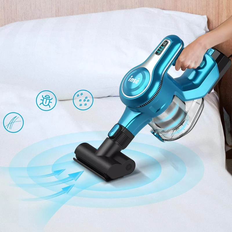【DE Stock】INSE S6T Akku-Staubsauger -23Kpa Saugleistung für Teppich&Tierhaare | Blau