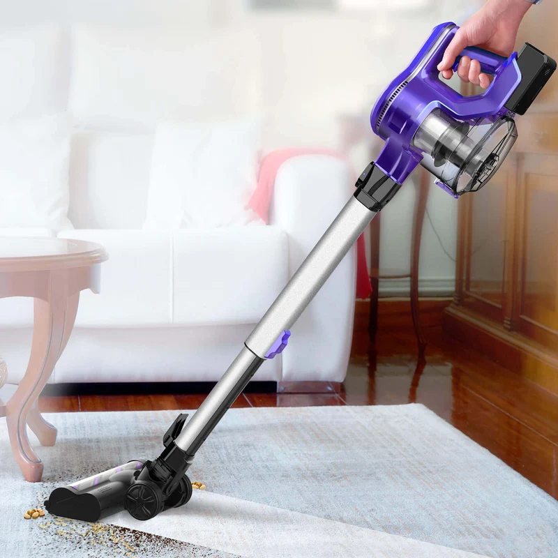 【DE Stock】INSE S6 Akku-Staubsauger -23Kpa Saugleistung für Teppich&Tierhaare | Lila