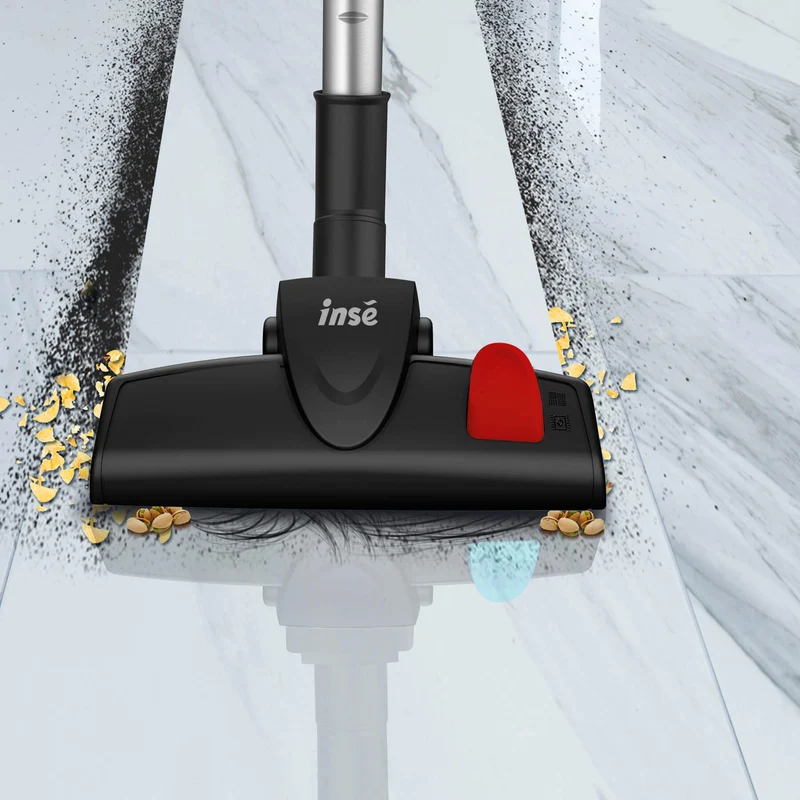 【DE Stock】INSE I5 Staubsauger mit Kabel -18Kpa für Tierhaare&Hartholzböden | Rot
