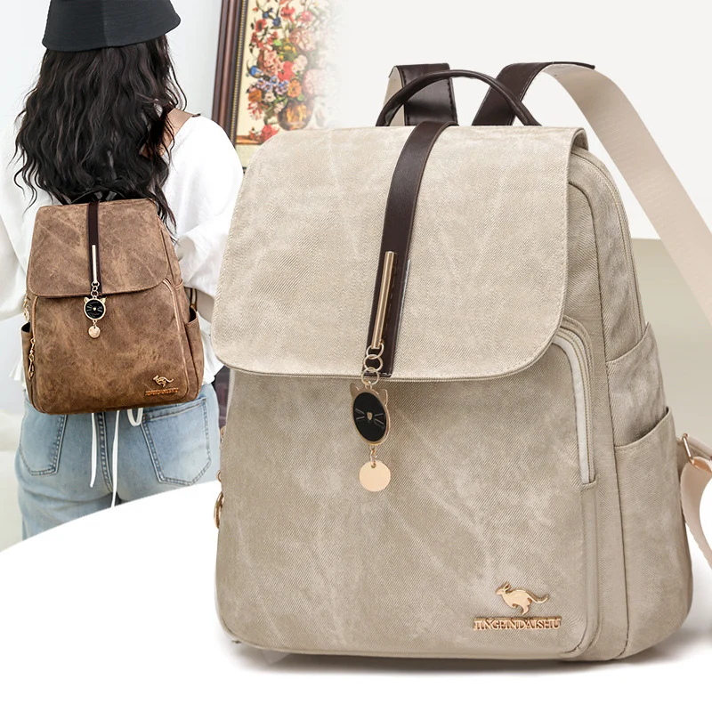 Vintage-inspirierter Canvas-Rucksack Karnz