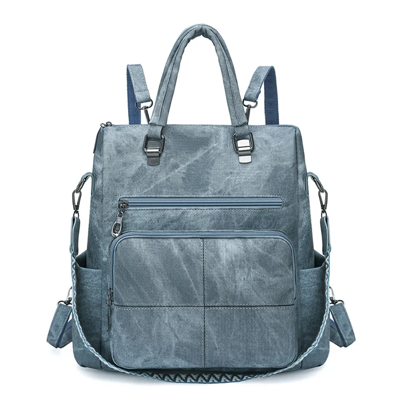 Vielseitiger Multi-Compartment Kunstleder Rucksack Karnz