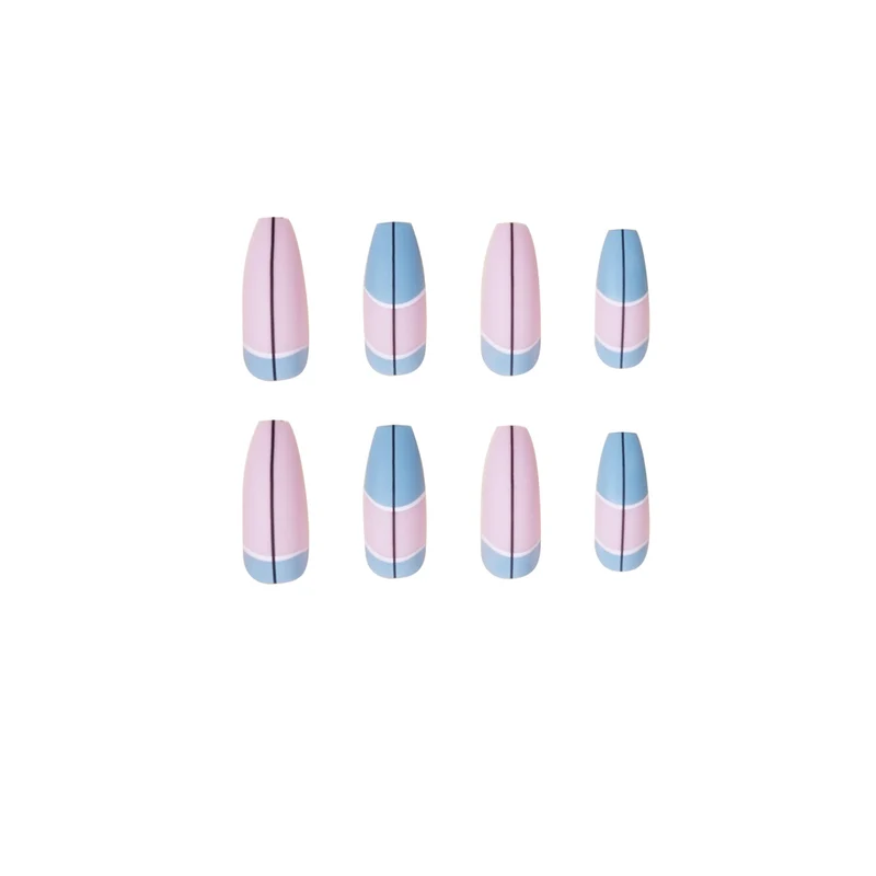 Trendige Stiletto-Nägel mit geometrischem Design Karnz