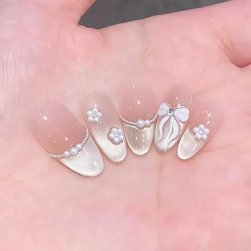 Premium Künstlerische Lange Stiletto-Nagelspitzen mit Aufwändigen Verzierungen Karnz