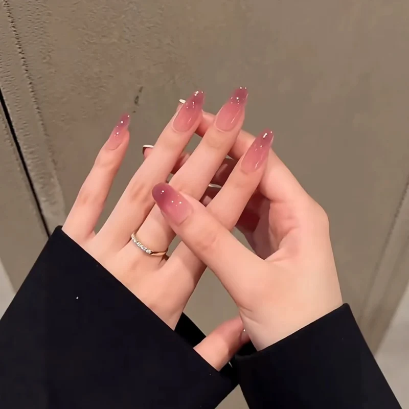 Ombre Glitter Druck-Nägel Karnz