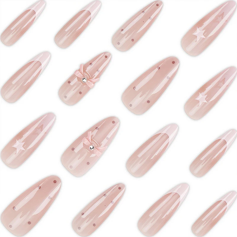 Moderne elegante Press-On Nagelset Karnz