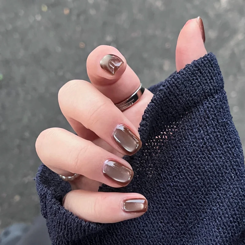 Luxus Press-On Nagelset mit Glitter-Akzenten Karnz