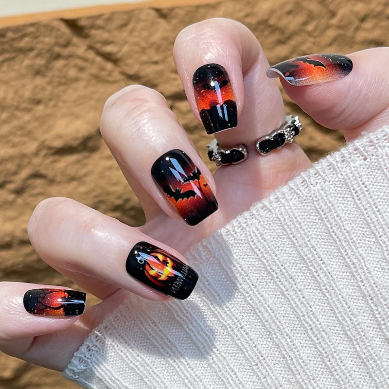 Halloween-Themen Press-On Nagelkunst Set Karnz