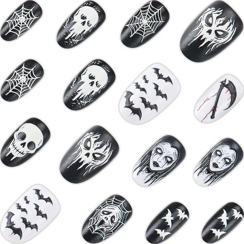 Halloween-Themen Nagelkunst Press-On Set Karnz