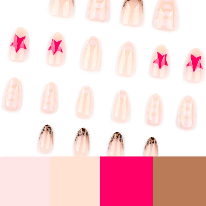Kunstvolle Nagelkunst mit niedlichen Motiven und Glitzerakzenten Karnz
