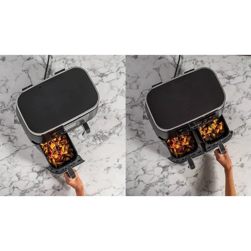 B-Ware Ninja Foodi Heißluft-Fritteuse mit 2 Frittierfächern und 7,6 l Fassungsvermögen
