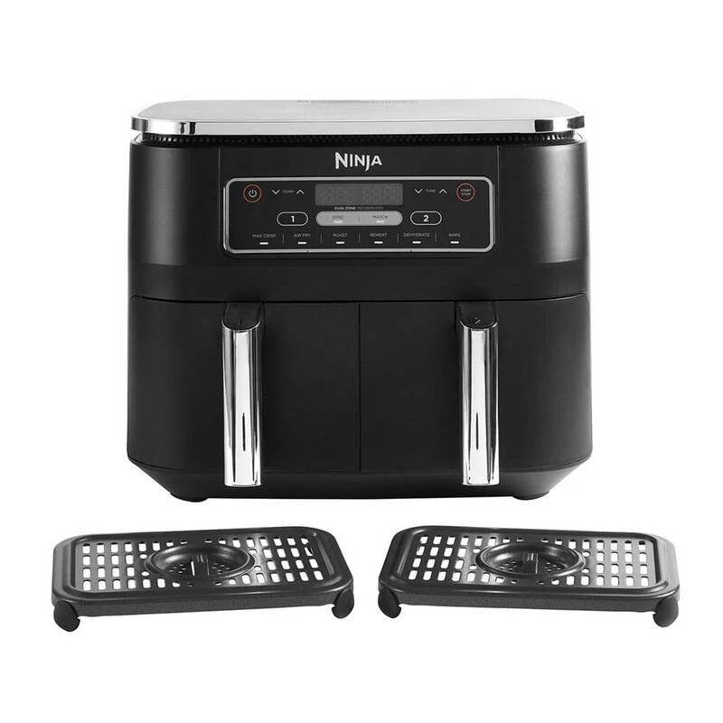 B-Ware Ninja Foodi Heißluft-Fritteuse mit 2 Frittierfächern und 7,6 l Fassungsvermögen