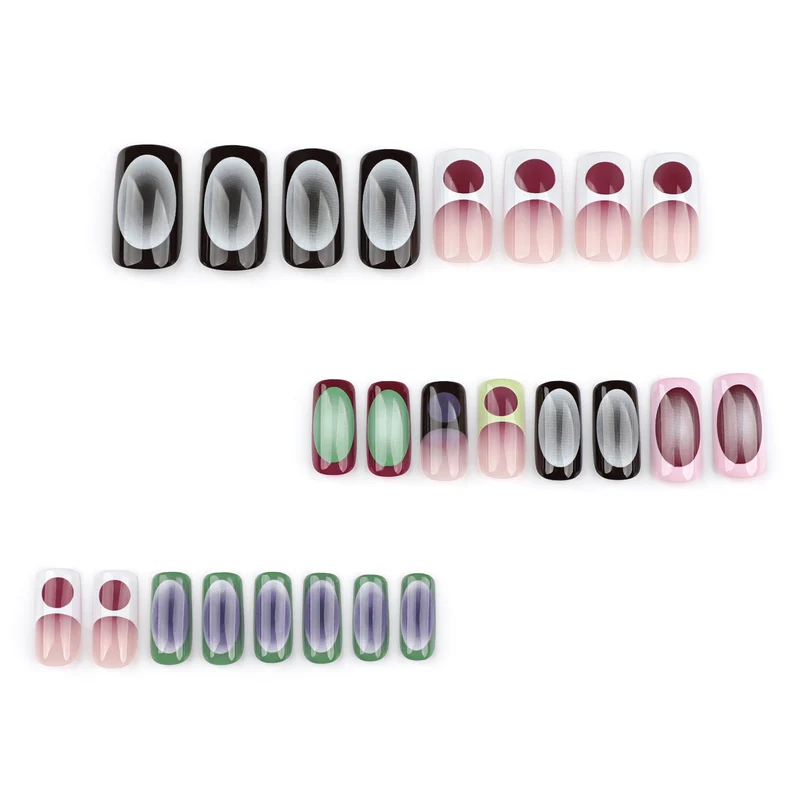 Kunstvolle Nagelkunst mit geometrischen Designs Karnz