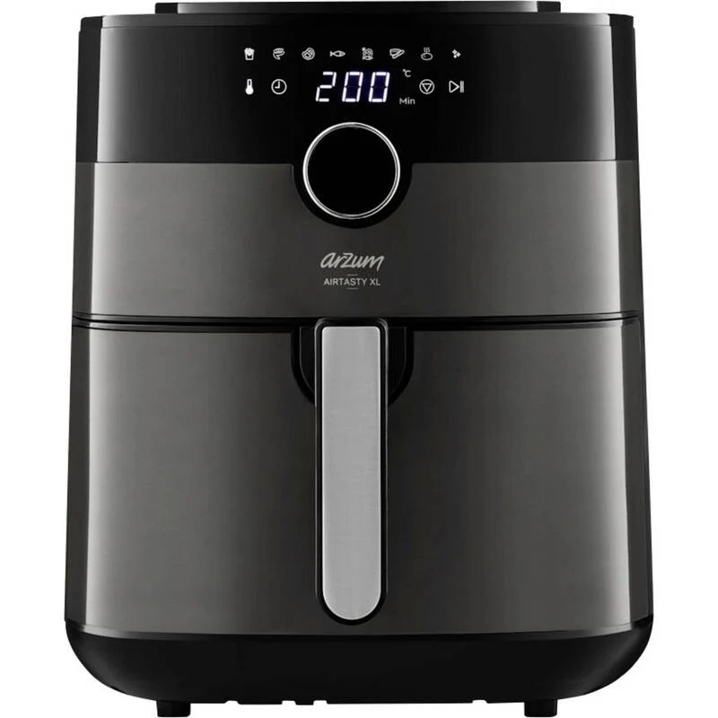 B-Ware arzum Heissluftfritteuse Fritteuse Airfryer 6 l 1750 W Heißluft Schwarz-Silber