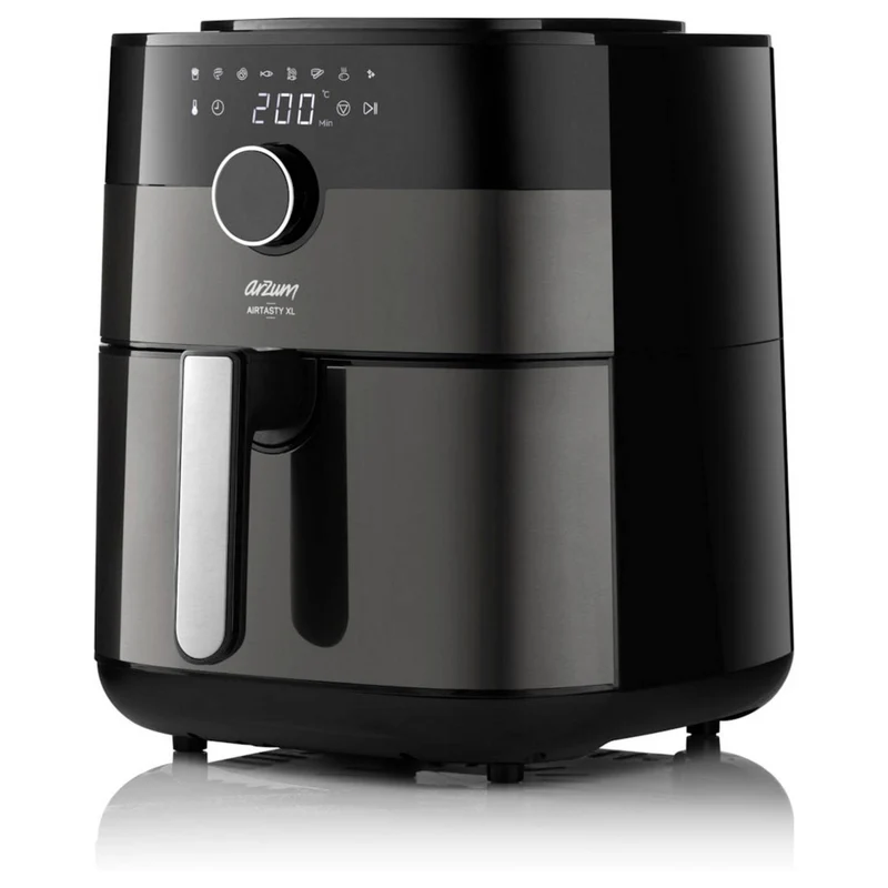 B-Ware arzum Heissluftfritteuse Fritteuse Airfryer 6 l 1750 W Heißluft Schwarz-Silber