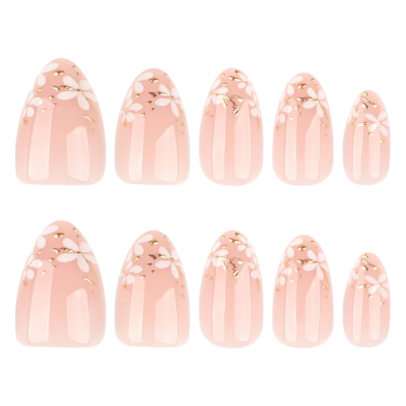 Kunstvolle Nagelkunst mit Floral-Design und Glitzerakzenten Karnz