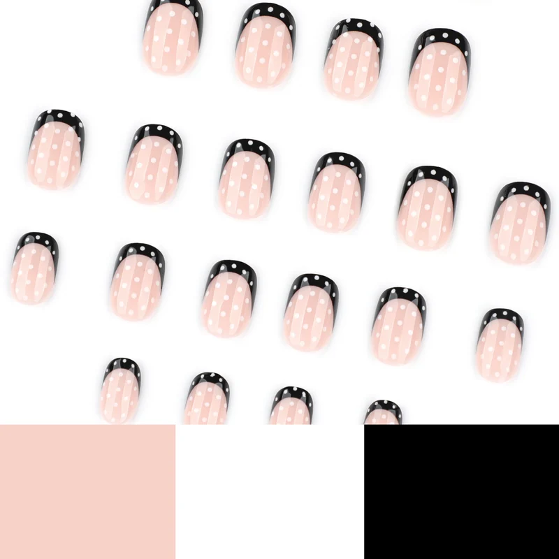 Kunstvolle Nagelkunst mit eleganten Punkten und Ombre-Effekt Karnz