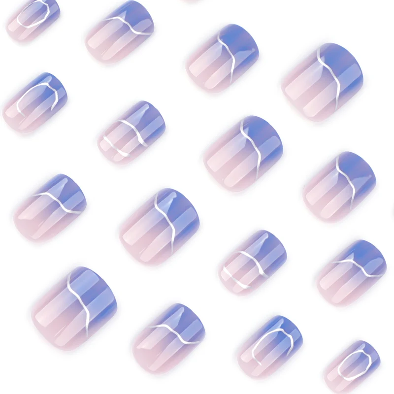 Kunstvolle Nagelkunst mit elegantem Ombre-Design Karnz