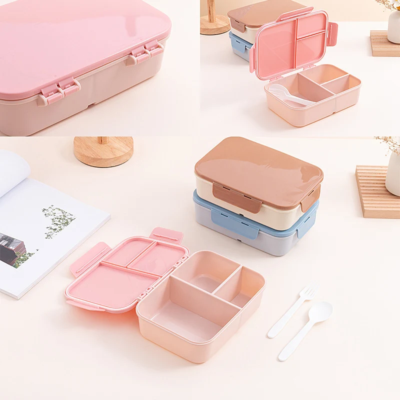Mehrschichtige Bento-Lunchbox mit Besteck