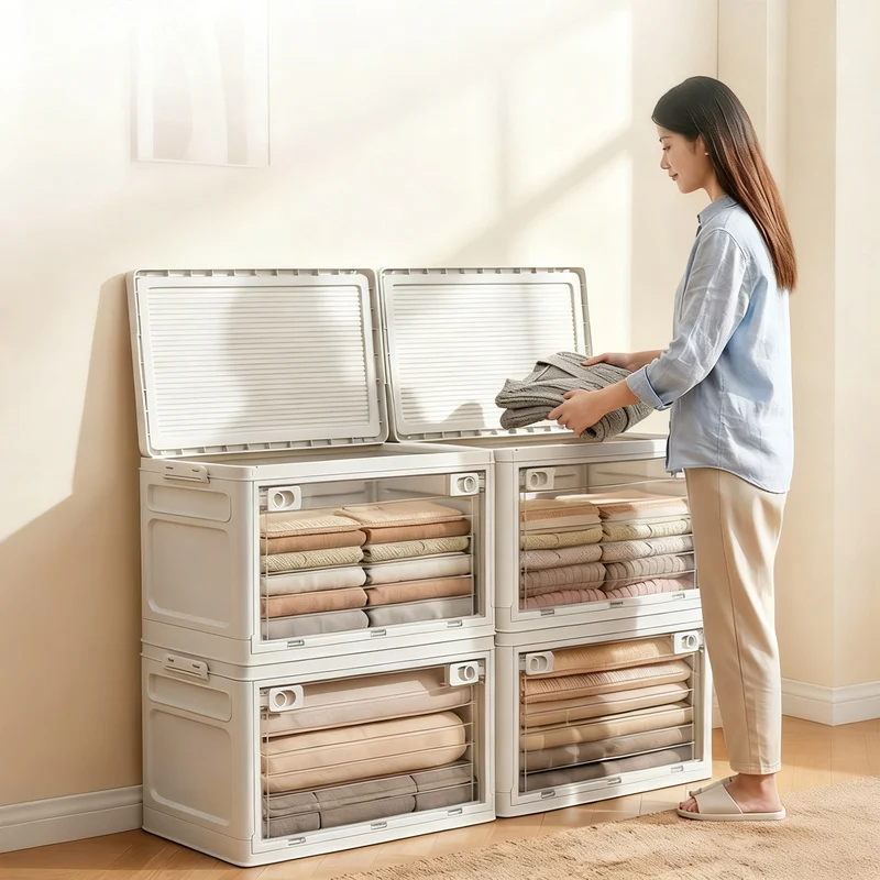 Transparente faltbare Aufbewahrungsbox mit Deckel