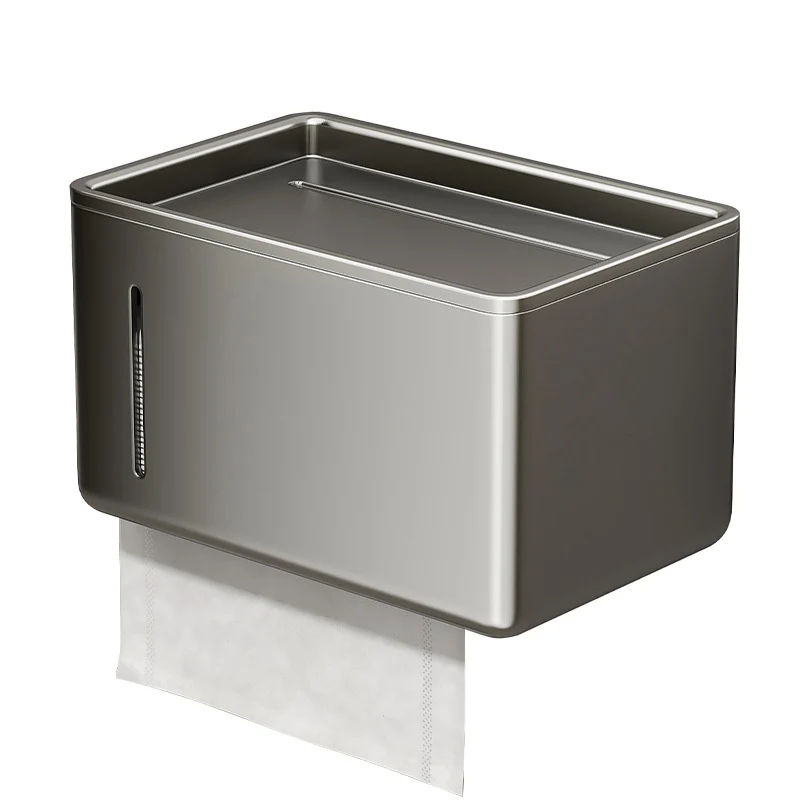 Toilettenpapierhalter, Wandmontage, Aluminium