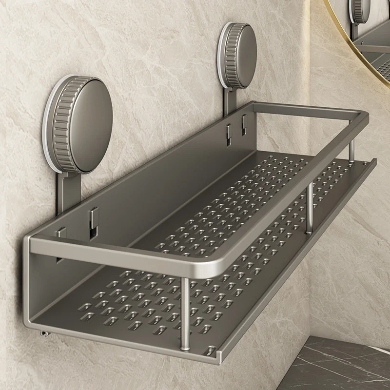 Saugnapf-Wandregal Badezimmer, Weltraum-Aluminium