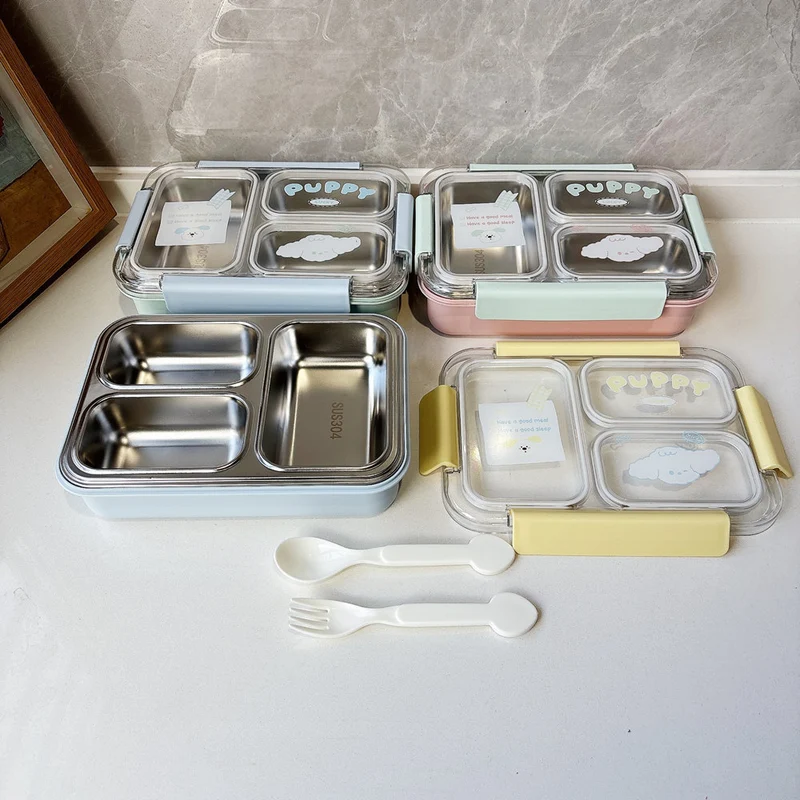 Mehrfach-Compartment Lunchbox mit Besteck